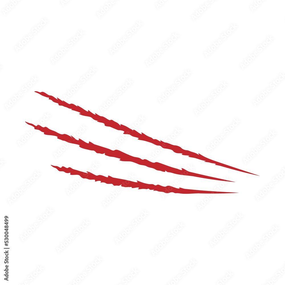 Wounds and scars of sharp claws realistic vector illustration isolated on white. Wounds and scars of sharp claws realistic vector illustration isolated on white.