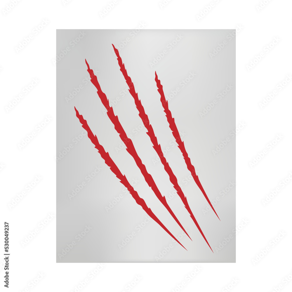 Torn scratches of monster or animal sharp claws vector illustration isolated. Torn scratches of monster or animal sharp claws vector illustration isolated.