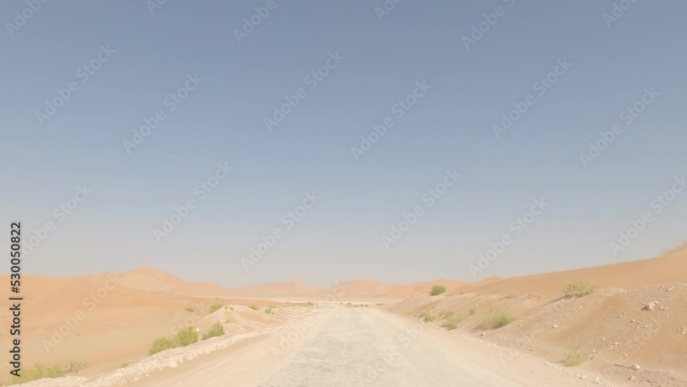 Driving Into The Rub Al-Chali Desert, Oman Driving Into The Rub Al-Chali Desert, Oman