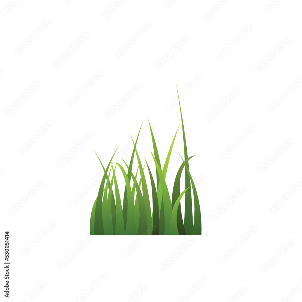 Bunch of fresh green grass flat style, vector illustration
