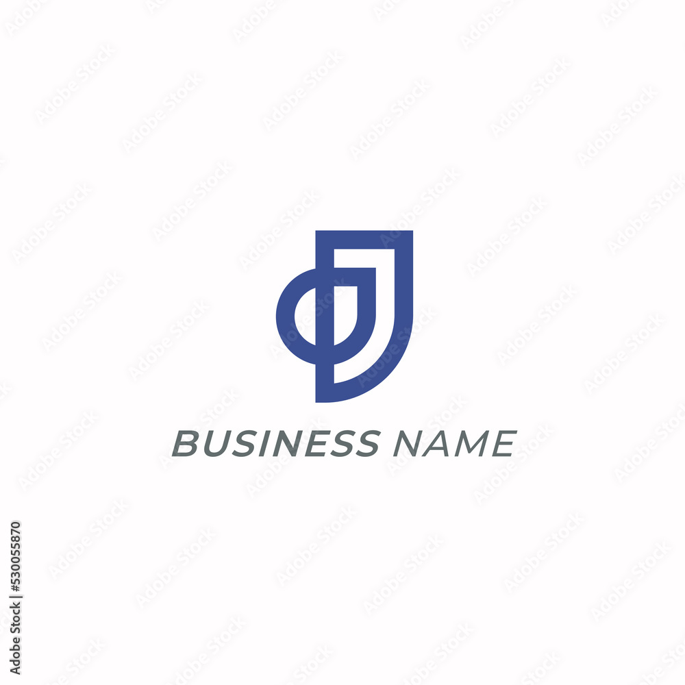 design logo combine letter J and circle design logo combine letter J and circle
