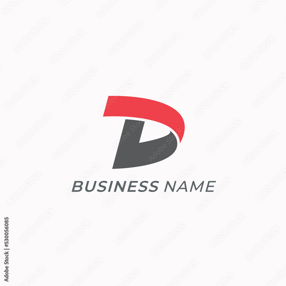 design creative logo curve letter D design creative logo curve letter D