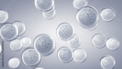 Embryonic stem cells. Repairing damaged cells by reducing inflammation and modulating the immune system. Stem cell therapy concept photo