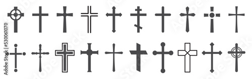 Photo Cross symbol set