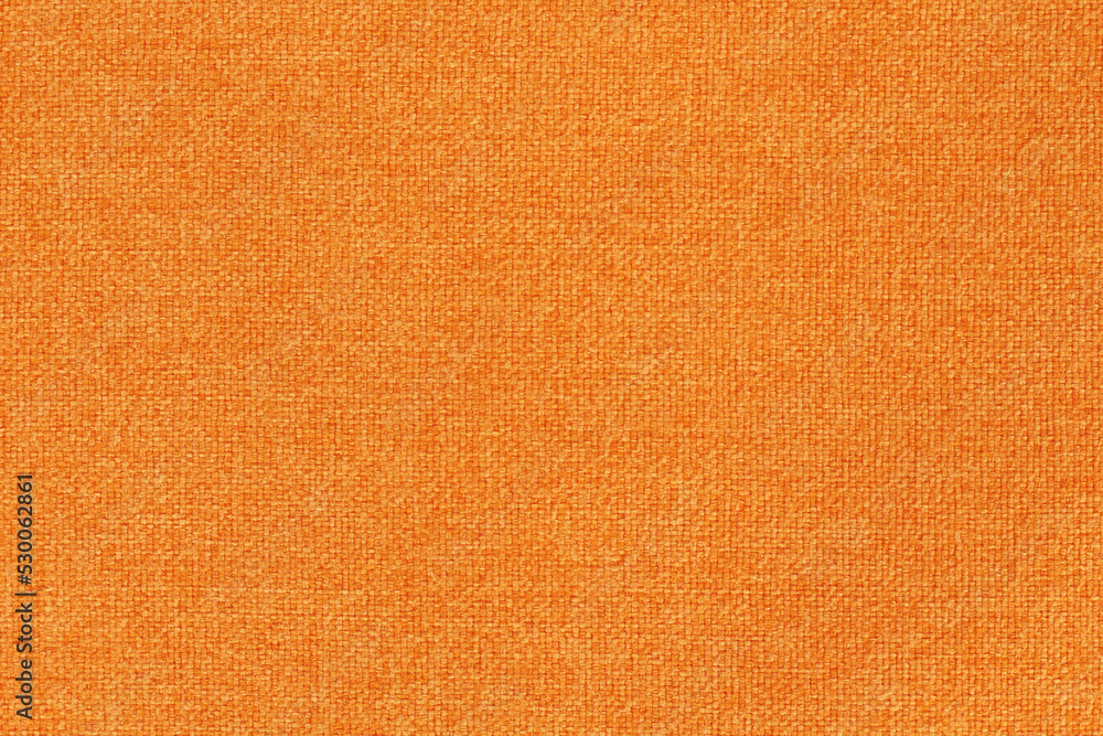 Fototapeta premium Orange fabric cloth texture for background, natural textile pattern.