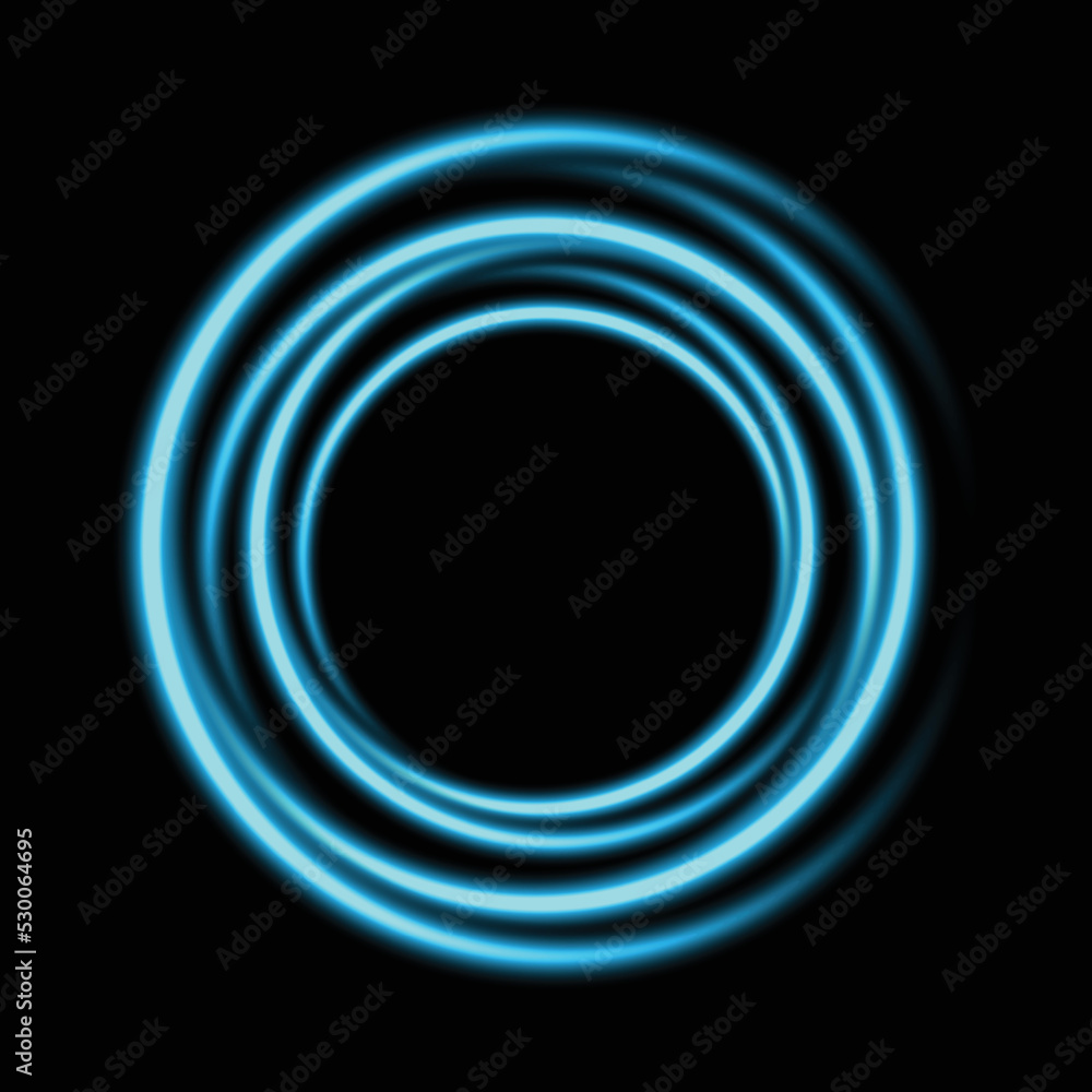 Abstract Neon Blue Circle Frame Light. Vector Illustration Abstract Neon Blue Circle Frame Light. Vector Illustration