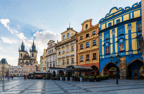 Canvas Print Old Town Square view in Prague of Czech Republic