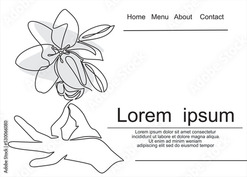 Hand holds flowers.Business concept of online ordering and flower delivery service gifts. It can be used as a banner, advertisement, promotional.