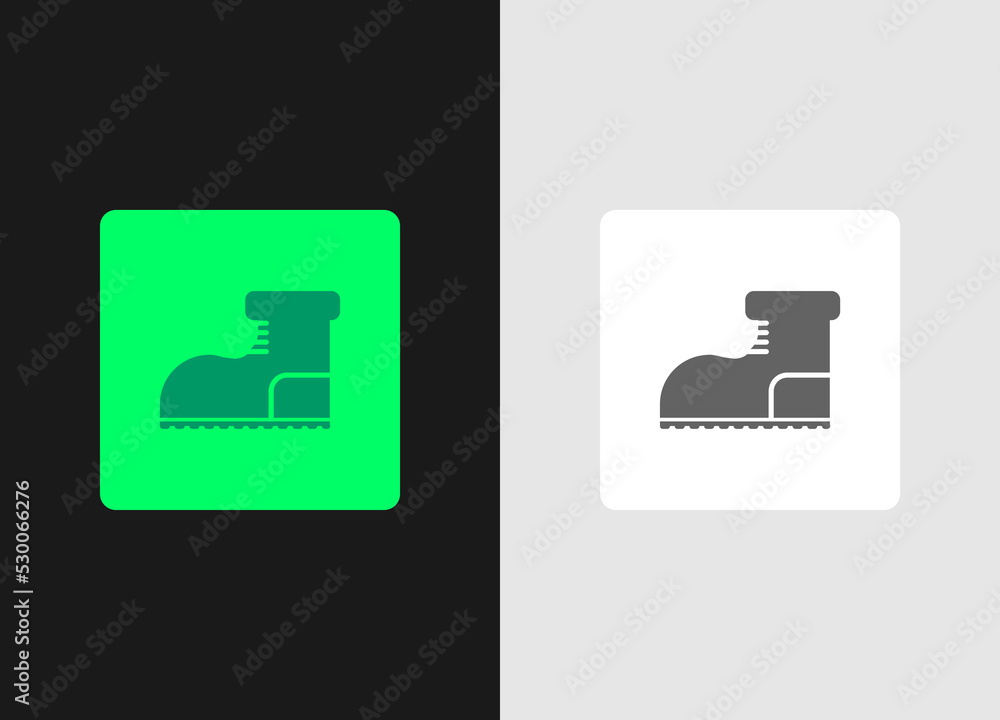 Boot icon. Modern icon element illustration. Black and white isolated background. Futuristic icon for web, computer, technology. Vector eps 10 Boot icon. Modern icon element illustration. Black and white isolated background. Futuristic icon for web, computer, technology. Vector eps 10