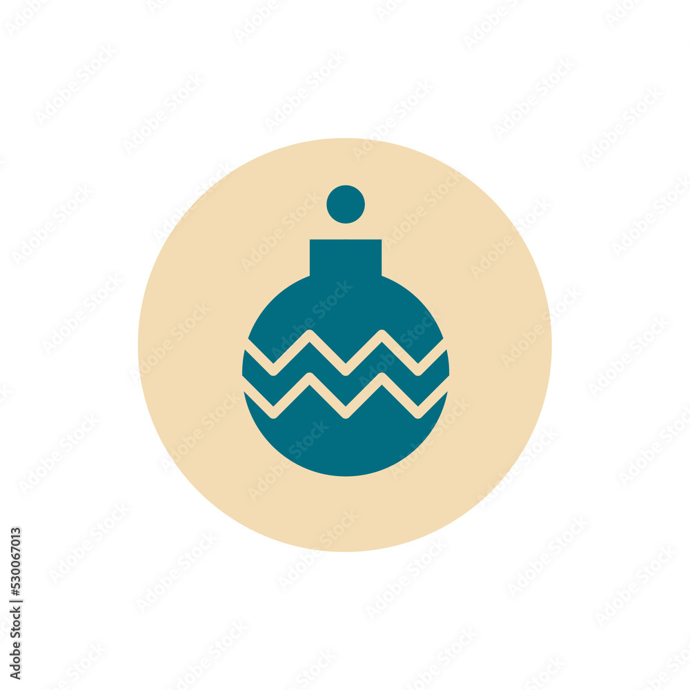Obraz premium christmas tree toy icon