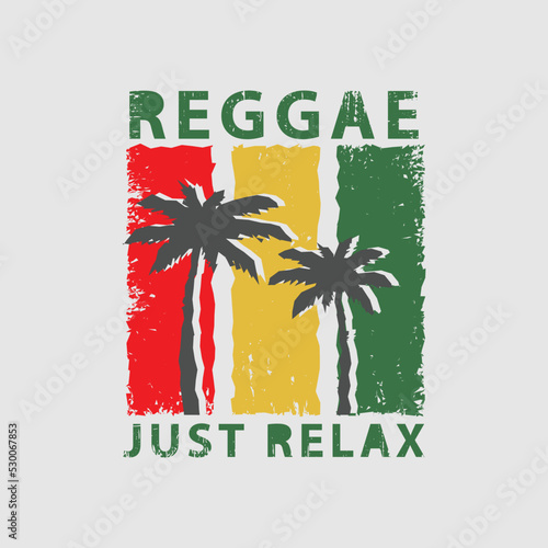Reggae illustration typography. perfect for t shirt design