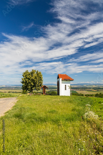 Landscape with calvary, Slovacko, Southern Moravia, Czech Republic