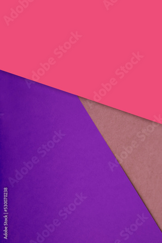 Dark and light, Plain and Textured Shades of pink brown purple papers background lines intersecting to form a triangle shape