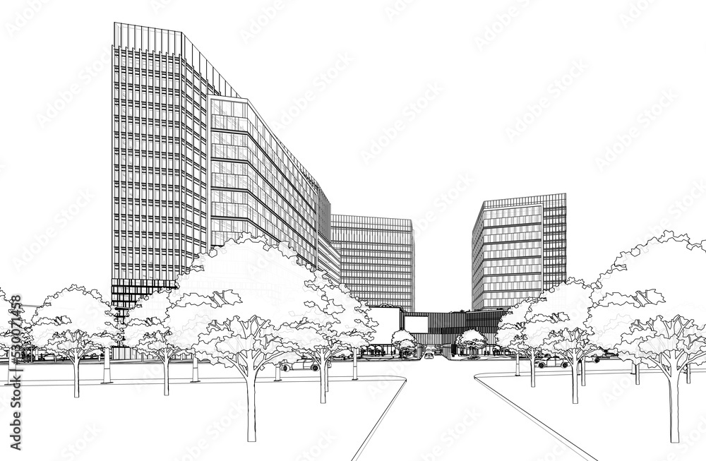 city street in the city