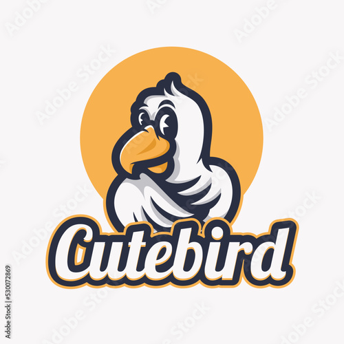 Bird logo mascot cartoon illustrations