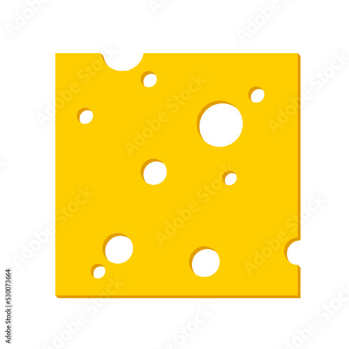 cheese slice vector illustration clipart isolated on white background