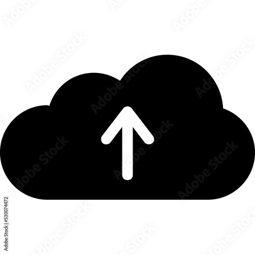 Cloud Upload Vector Icon 