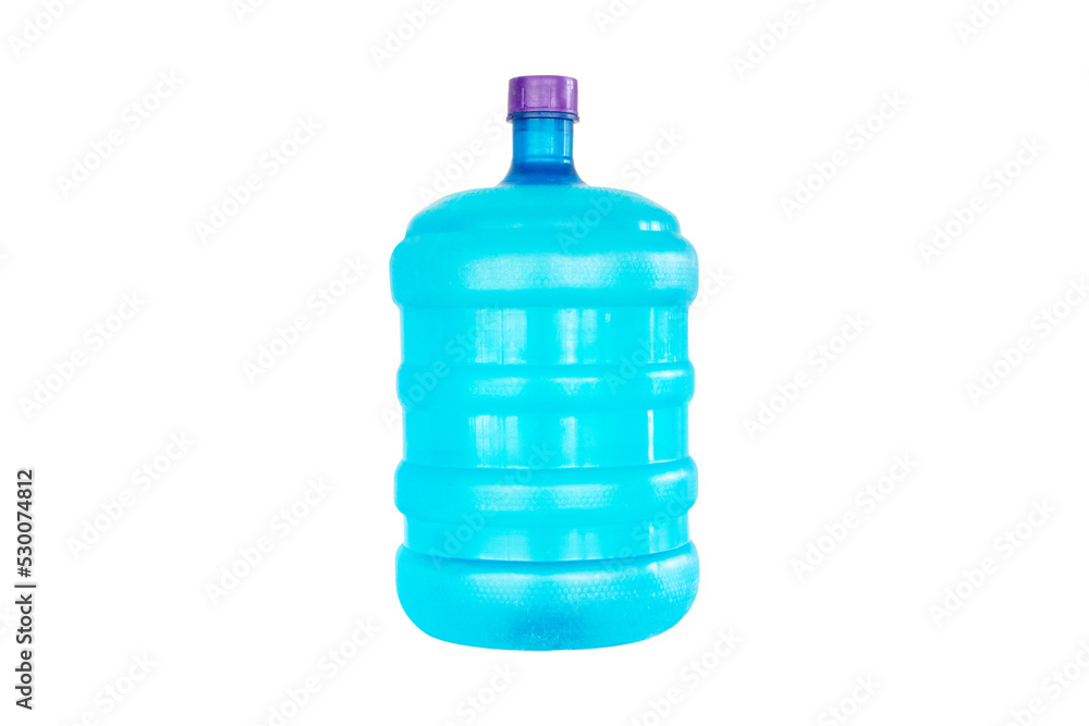 Big bottle of Drinking blue water blue with pump. Lack of large plastic drinking water storage, can store water for a long time and can be transported easily. Isolated on white background. Big bottle of Drinking blue water blue with pump. Lack of large plastic drinking water storage, can store water for a long time and can be transported easily. Isolated on white background.