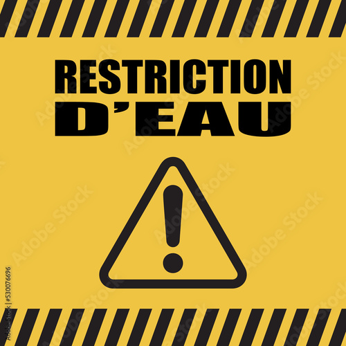 Logo restriction d'eau.