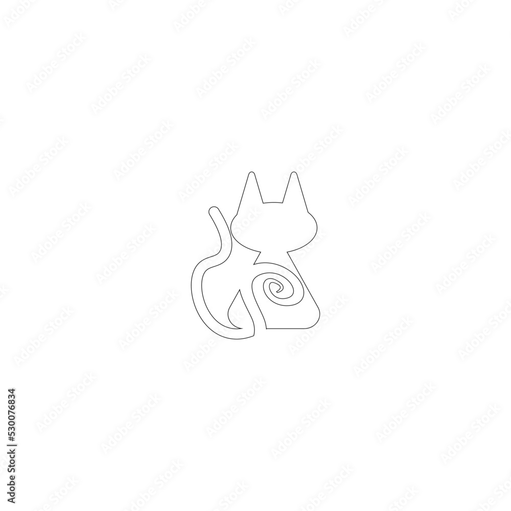 Obraz premium cat icon ilustration vector