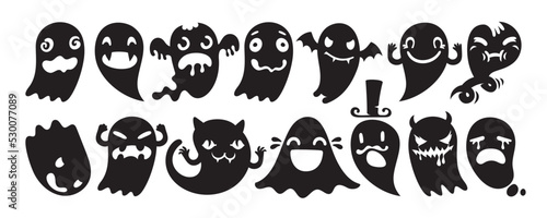 Halloween Ghost Collection Black Shapes