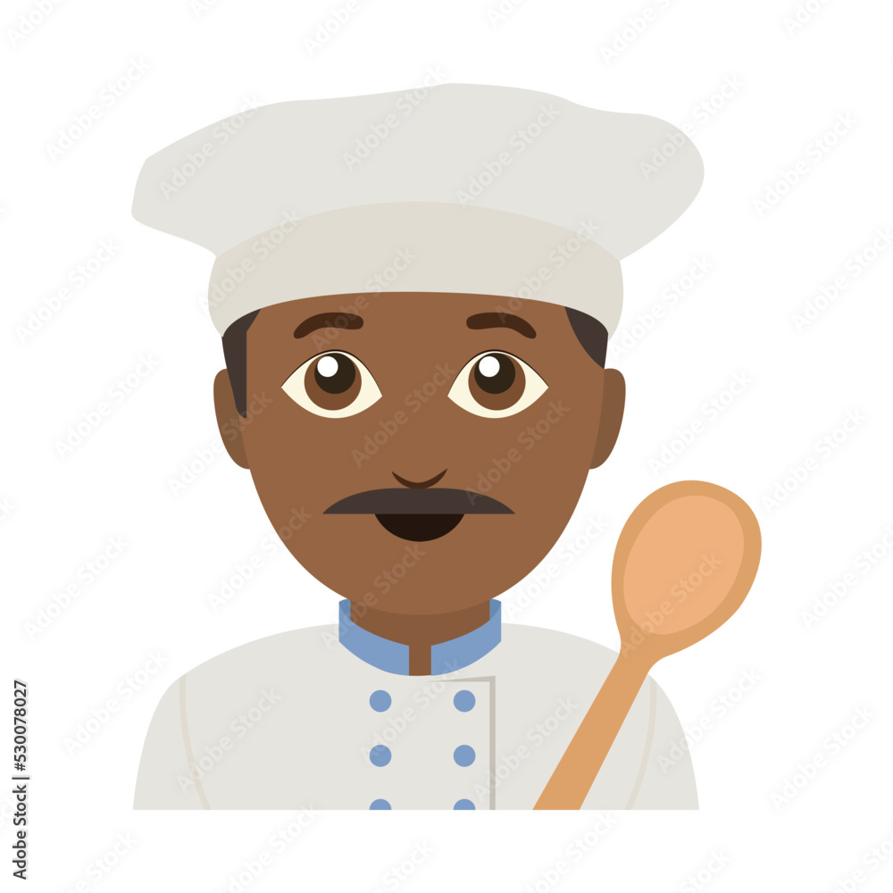 Chef cook man emoji vector set illustration person character skin tone Chef cook man emoji vector set illustration person character skin tone