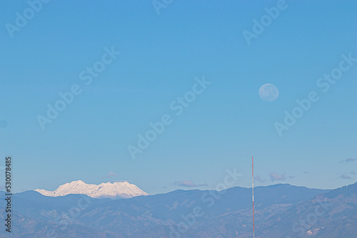 landscape with moon Nevado del Huila photo
