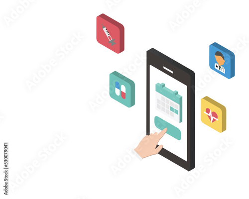 online sick leave request via mobile phone to meet doctor 