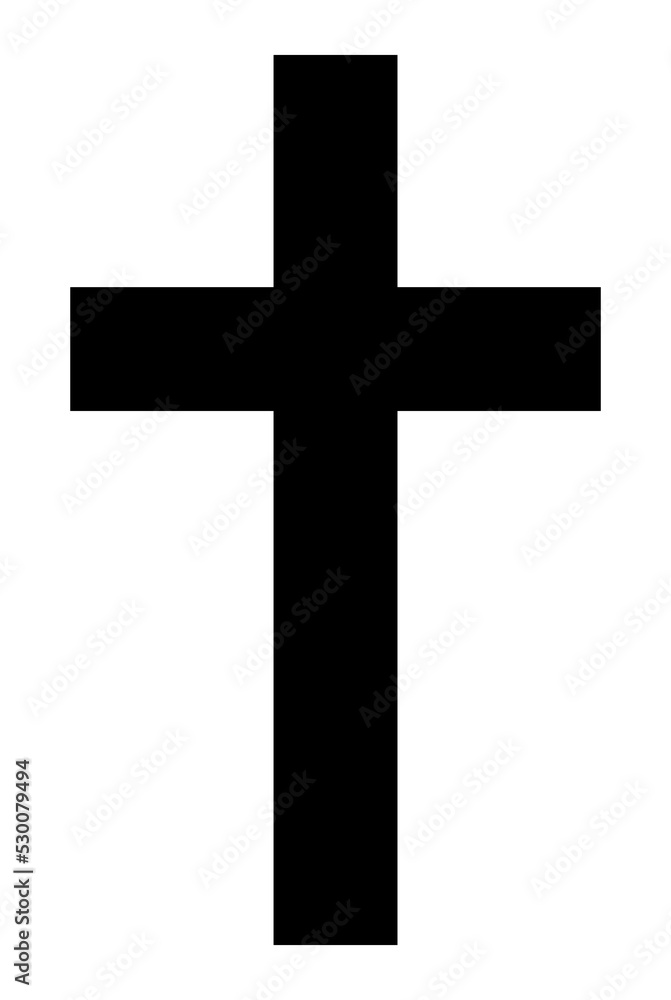 Grave cross icon. Halloween illustration