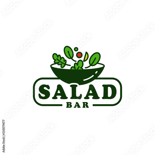 Healthy Organic Food Vegetable Salad Logo Design