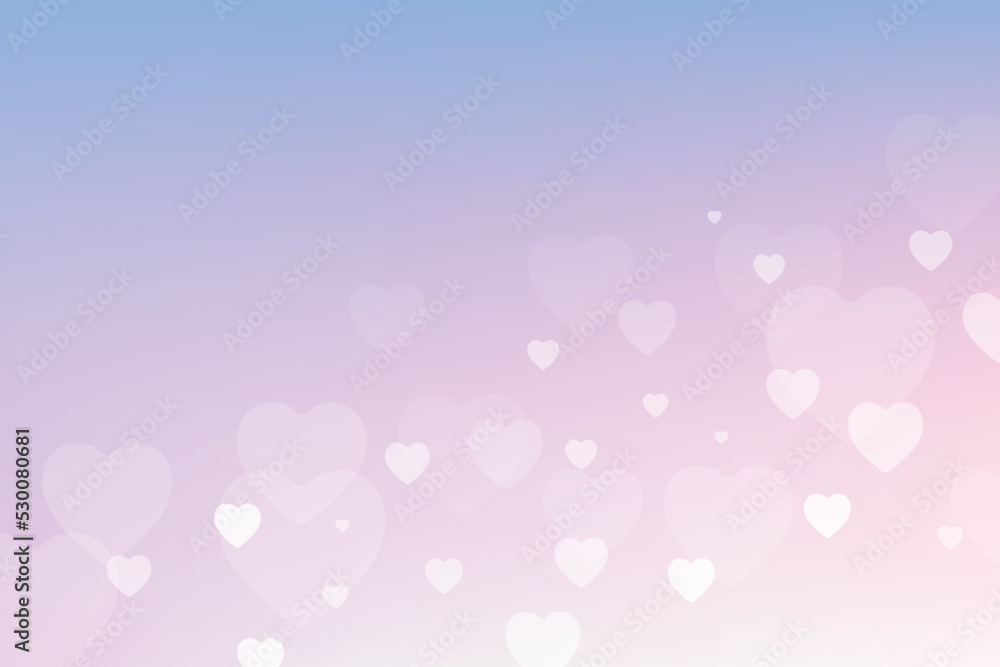 Pink pastel sky heart bokeh love galaxy dream background