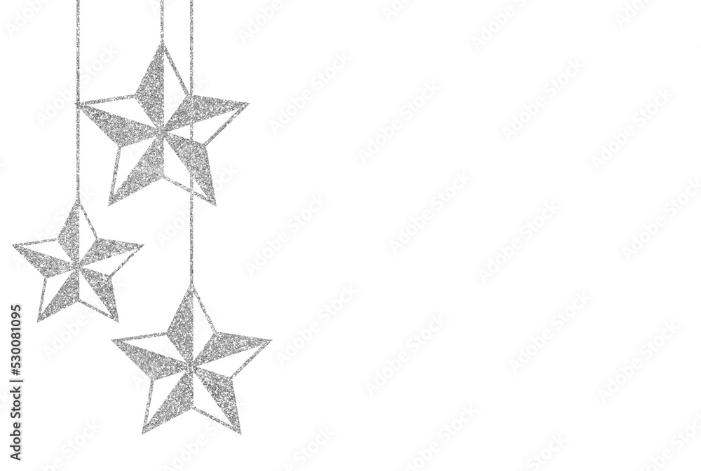 Obraz premium silver frame with stars