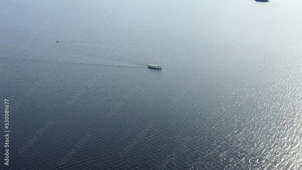 survol du lac Siljan en Suède entre Rattvik et Mora
