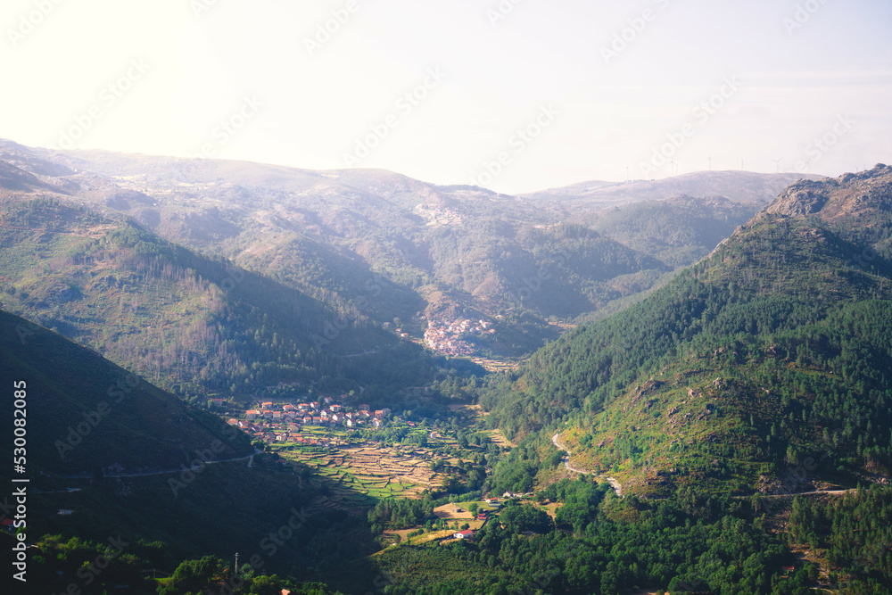 view of sleepy villages from the top of mountain