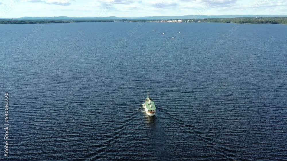 bateau à vapeur sur le lac Siljan en Suède entre Rattvik et Mora