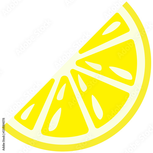 Simple lemon wedge flat style for paper, cover, fabric, interior decor and other users. Decoration for menu, daily planner, scrapbooking, banner, flyer, invitation, brochure, poster.