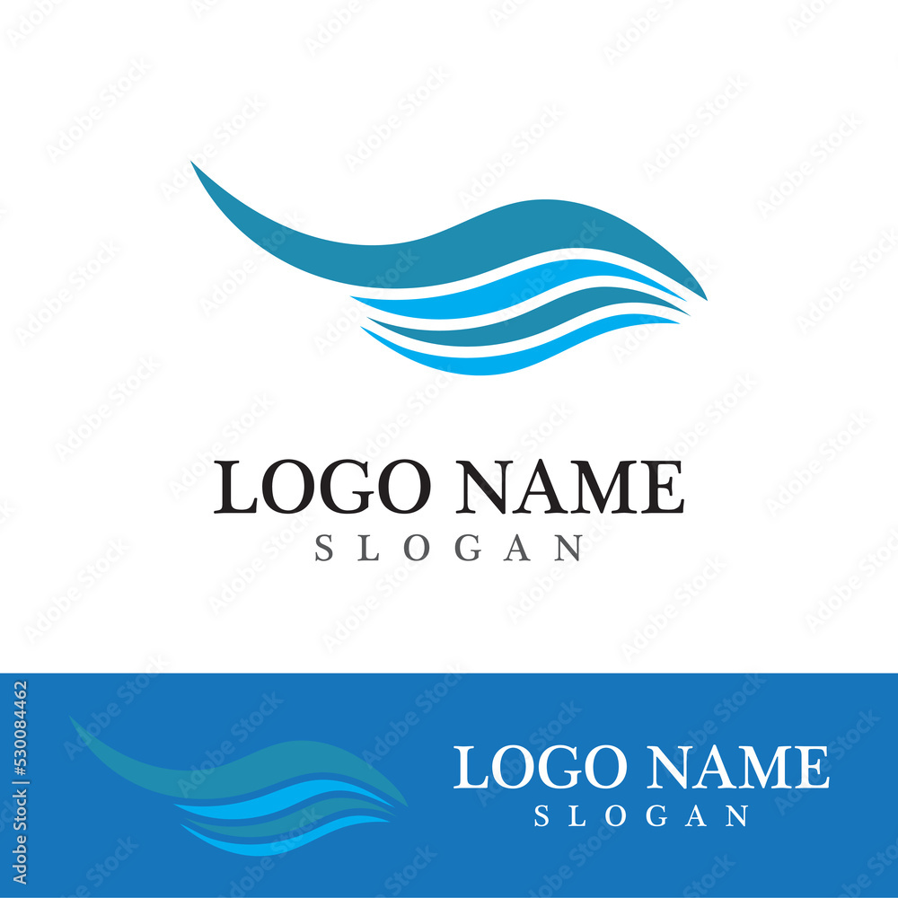 Fototapeta premium Wave beach vector illustration design