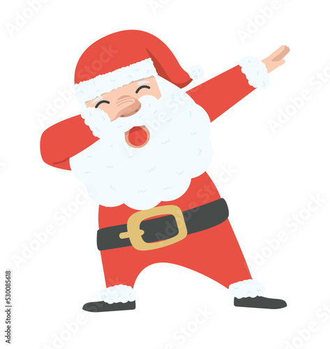 Santa Claus Dabbing Dance vector cartoon