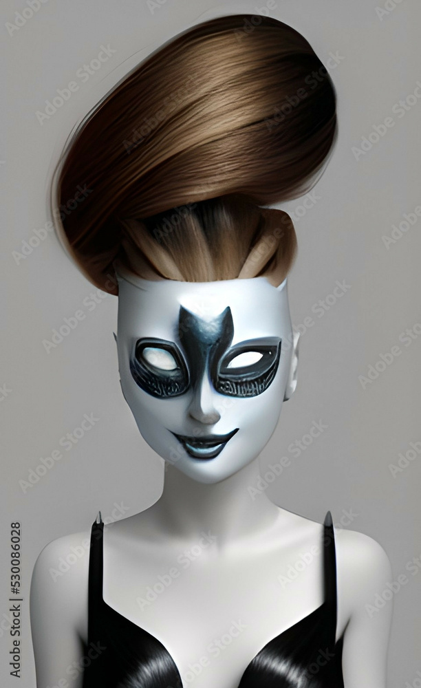 portrait of a woman with creative hairstyle portrait of a woman with creative hairstyle