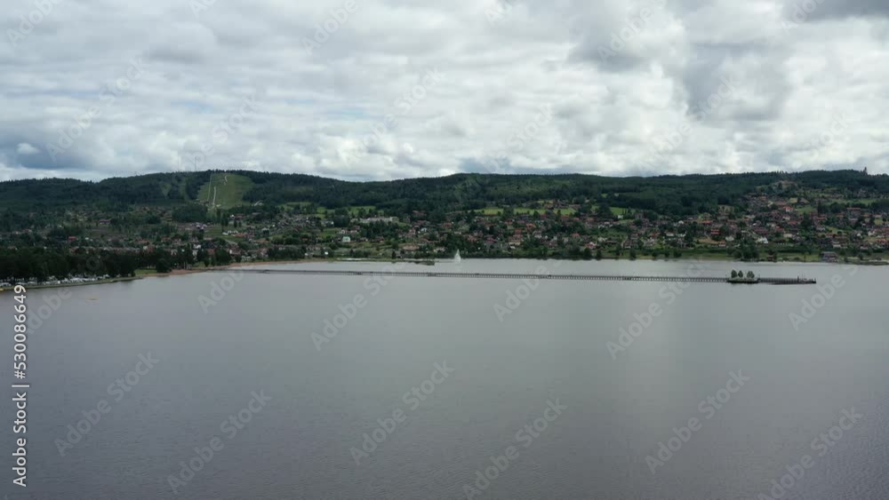 survol du lac Siljan en Suède entre Rattvik et Mora