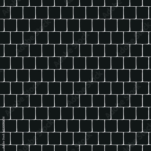 Vector seamless pattern of white squares over black background 