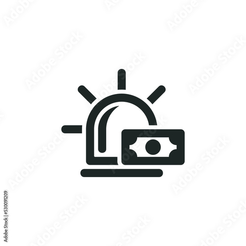 Emergency funds icon isolated on white background