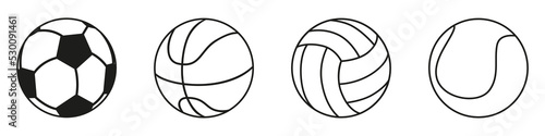 Sport balls set. Ball icons.Vector.