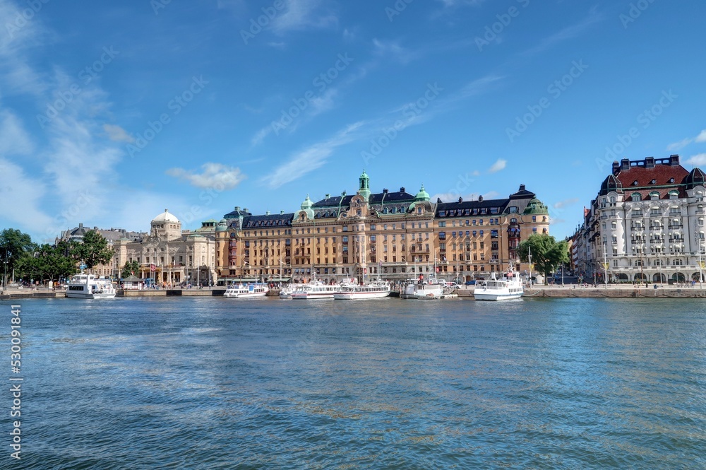 navigation dans le port de Stockholm en Suède