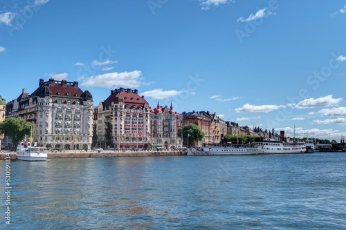 Photography navigation dans le port de Stockholm en Suède