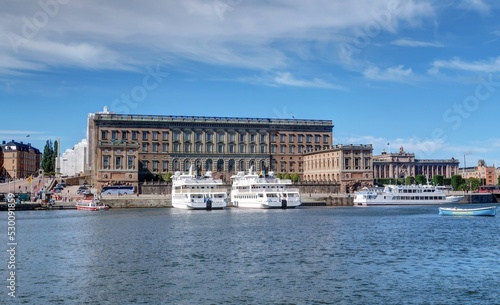 Photography navigation dans le port de Stockholm en Suède