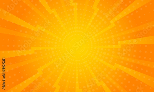 yellow gradient ray burst dot style background vector design