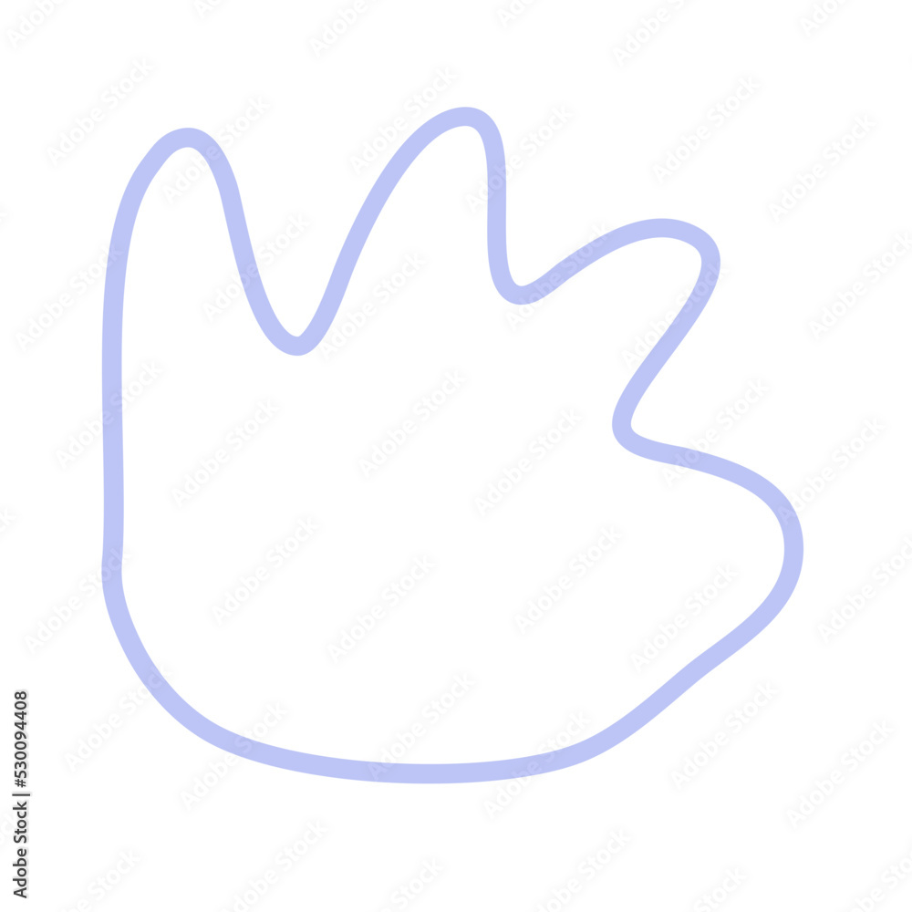 Fototapeta premium Abstract naive minimalist shape bacground