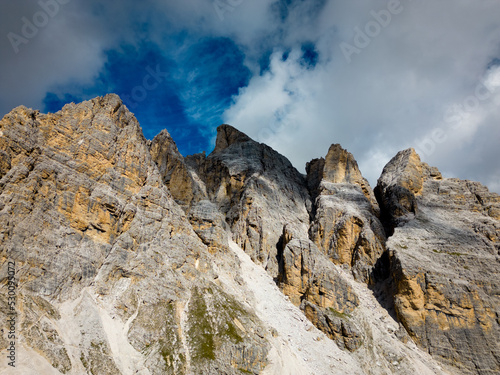 Tofana mountain in Dolomites Italy near Cortina