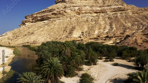 Aerial, Oasis In Wadi Al Nakheel, Oman photo